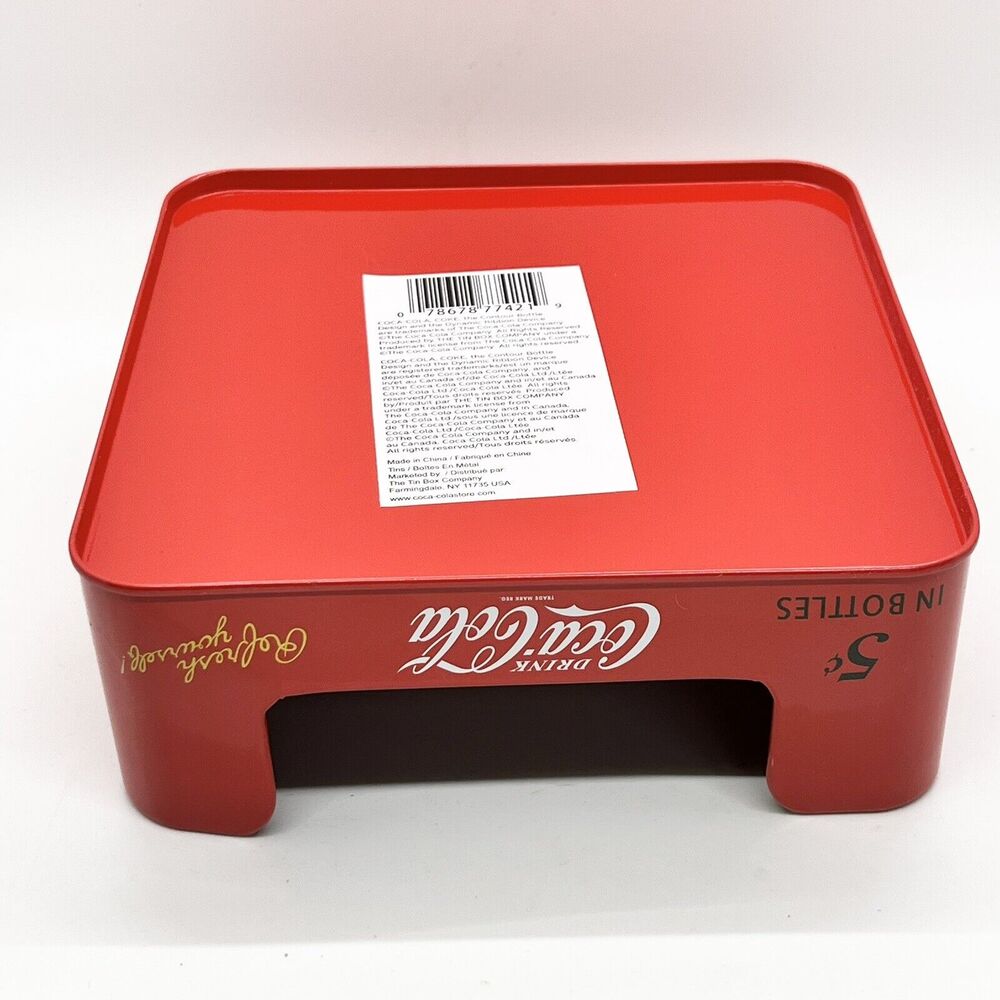 NEW Coca Cola Tin Napkin Holder Coke Retro Look Kitschy Collector Soda BBQ - Picture 5 of 5